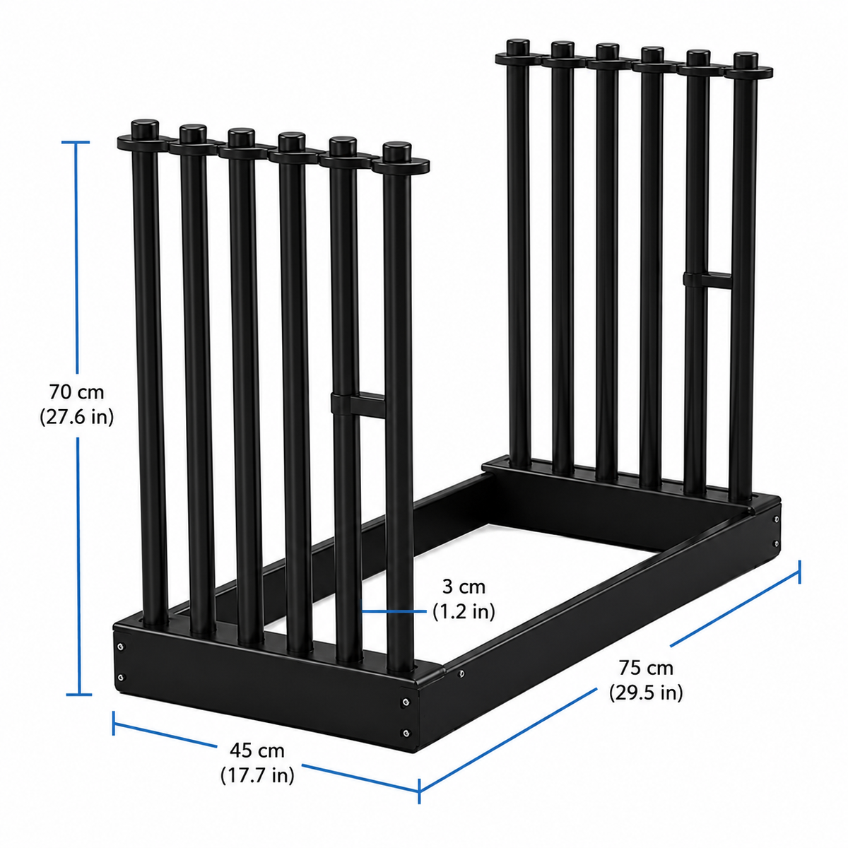 5-Slot Windshield Storage Rack – Heavy-Duty Steel Glass Stand