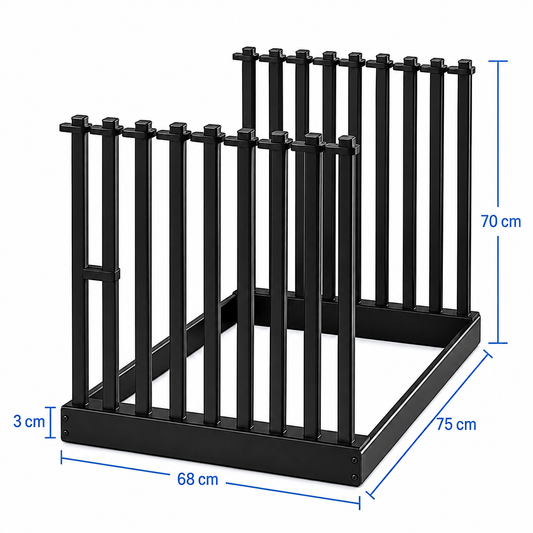 9-Slot Windshield Storage Rack – Heavy-Duty Steel Glass Stand