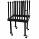 9-Slot Mobile Windshield Storage Rack with High-Profile Casters