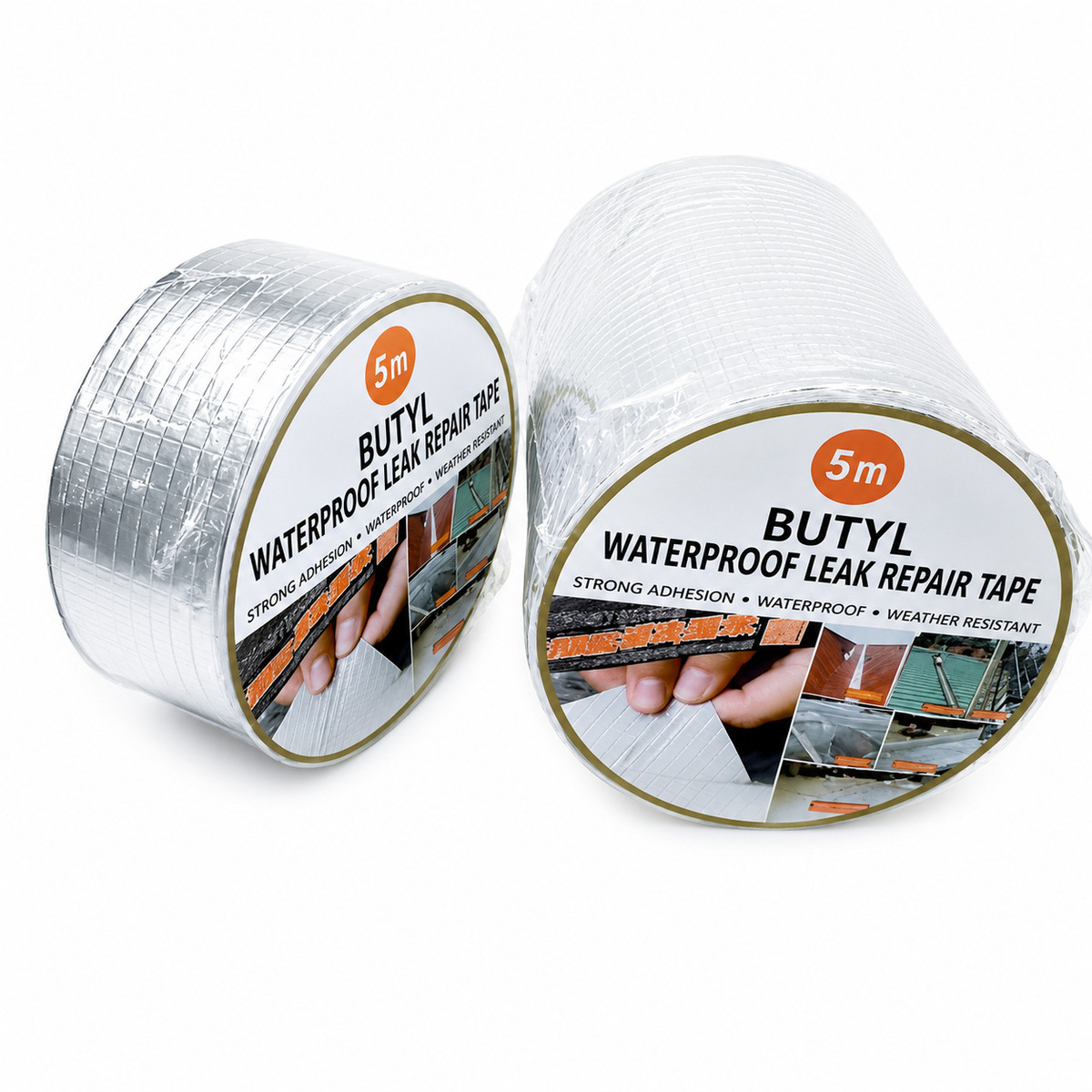 Aluminum-Foil Butyl Waterproof Repair Tape – 15 cm × 5 m